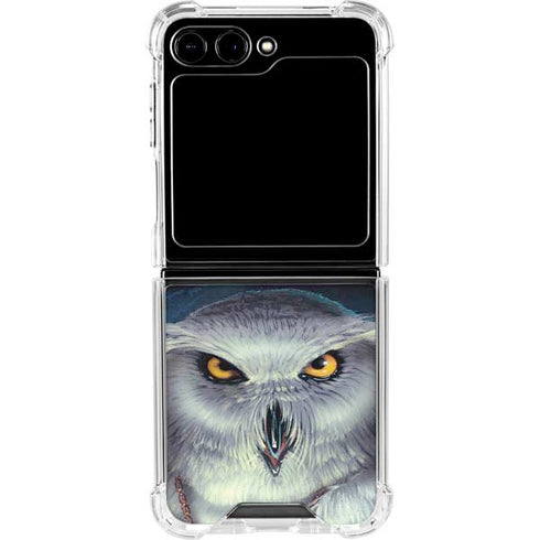 White Owl by Ed Beard Jr Galaxy Z Flip5 5G Clear Case