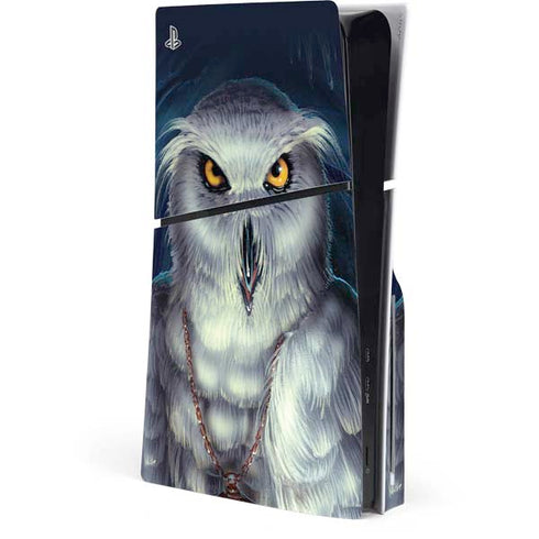 White Owl by Ed Beard Jr PS5 Slim Disk Console Skin