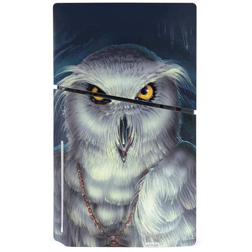 White Owl by Ed Beard Jr PS5 Slim Disk Console Skin