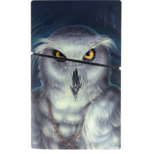 White Owl by Ed Beard Jr PS5 Slim Digital Edition Console Skin