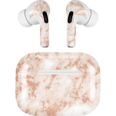 White Rose Gold Marble AirPods Pro 2nd Gen Skin