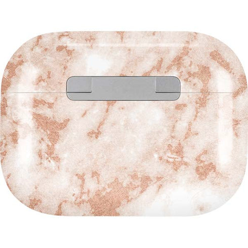 White Rose Gold Marble AirPods Pro 2nd Gen Skin