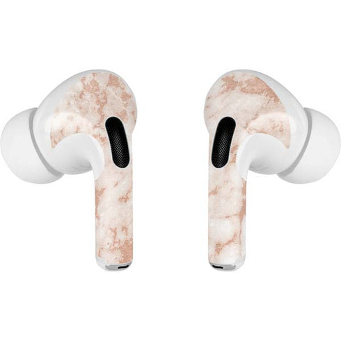 White Rose Gold Marble AirPods Pro 2nd Gen Skin