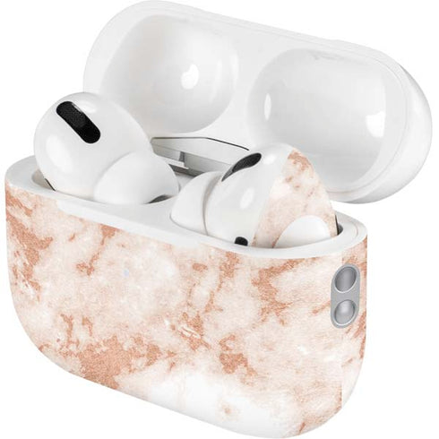 White Rose Gold Marble AirPods Pro 2nd Gen Skin