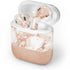 White Rose Gold Marble Apple AirPods 2 Skin