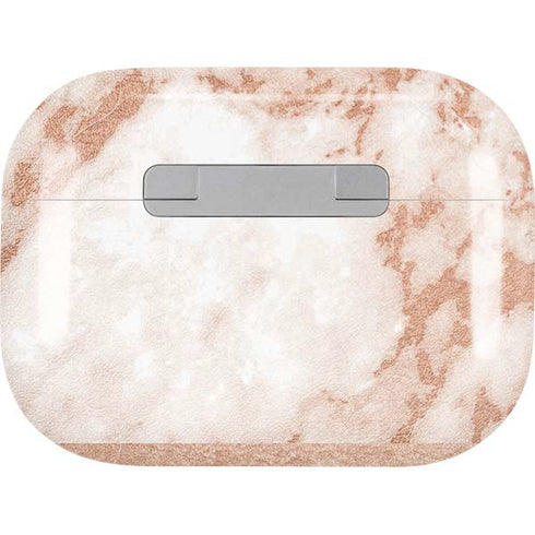 White Rose Gold Marble Apple AirPods Pro Skin