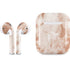 White Rose Gold Marble Apple AirPods Skin