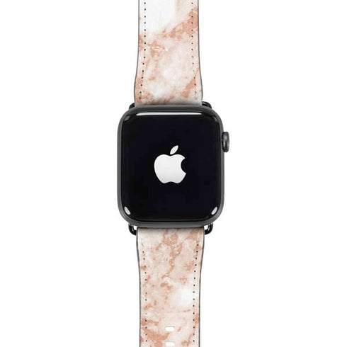 White Rose Gold Marble Apple Watch Band 42-44mm
