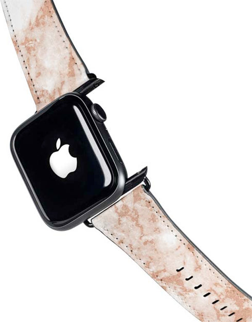 White Rose Gold Marble Apple Watch Band 42-44mm