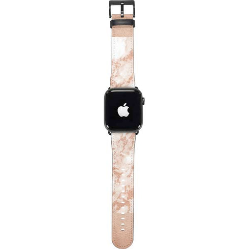 White Rose Gold Marble Apple Watch Band 42-44mm