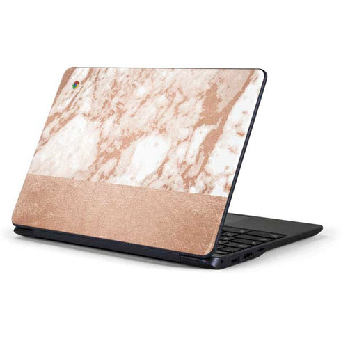 White Rose Gold Marble Samsung Chromebook Skin