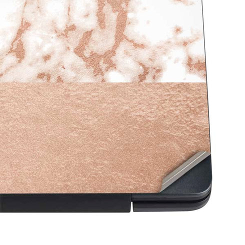 White Rose Gold Marble Dell Vostro Skin