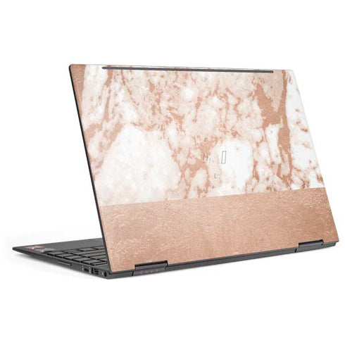 White Rose Gold Marble HP Envy Skin