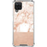 White Rose Gold Marble Galaxy A12 Clear Case