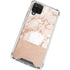 White Rose Gold Marble Galaxy A12 Clear Case