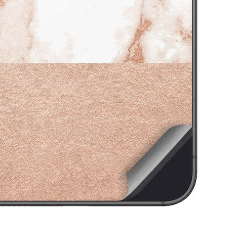 White Rose Gold Marble Galaxy A14 5G Skin