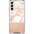 White Rose Gold Marble Galaxy A15 5G Clear Case