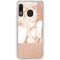 White Rose Gold Marble Galaxy A20 Clear Case