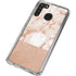 White Rose Gold Marble Galaxy A21 Clear Case
