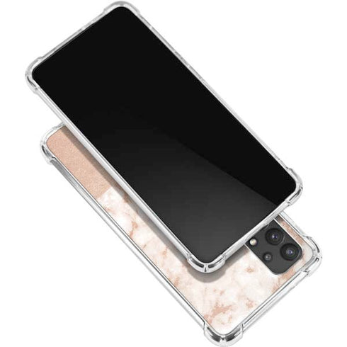 White Rose Gold Marble Galaxy A32 5G Clear Case