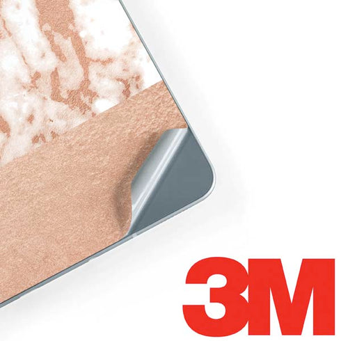 White Rose Gold Marble Galaxy Book 12in Skin