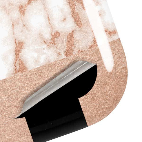 White Rose Gold Marble Galaxy Buds Pro Skin