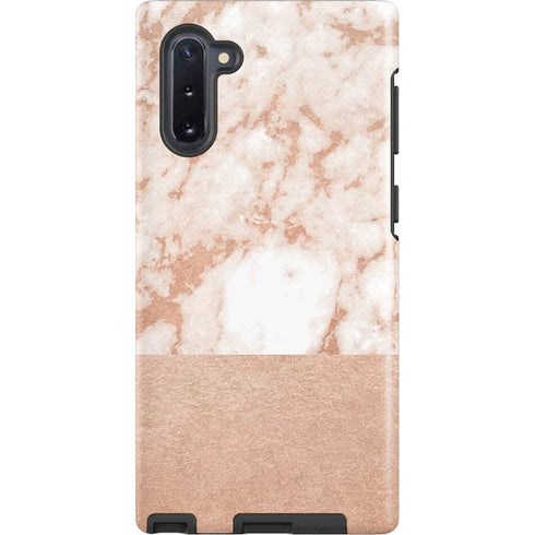 White Rose Gold Marble Galaxy Note 10 Pro Case