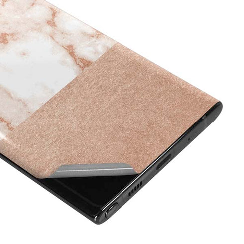 White Rose Gold Marble Galaxy Note 10 Skin
