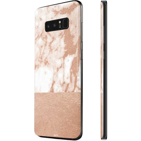 White Rose Gold Marble Galaxy Note 8 Skin