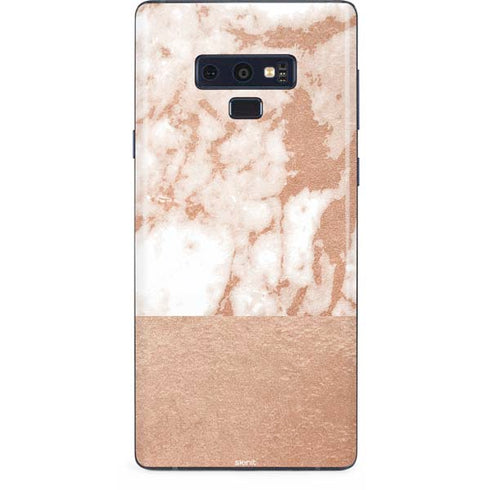 White Rose Gold Marble Galaxy Note 9 Skin