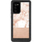 White Rose Gold Marble Galaxy Note20 5G Waterproof Case