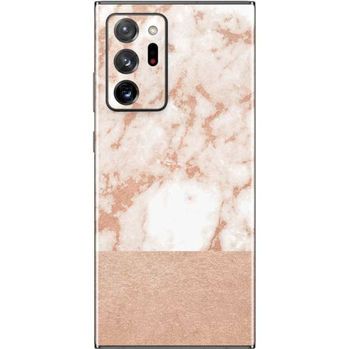 White Rose Gold Marble Galaxy Note20 Ultra 5G Skin