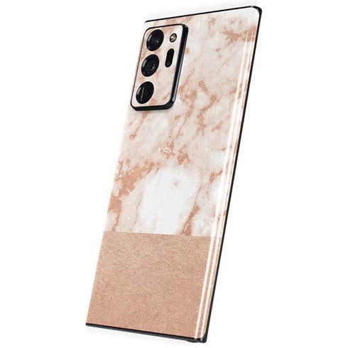 White Rose Gold Marble Galaxy Note20 Ultra 5G Skin