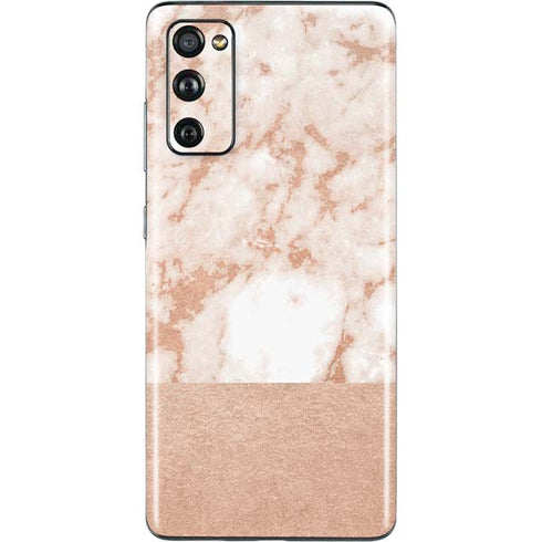 White Rose Gold Marble Galaxy S20 Fan Edition Skin