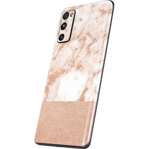 White Rose Gold Marble Galaxy S20 Fan Edition Skin