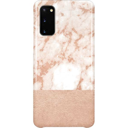 White Rose Gold Marble Galaxy S20 Lite Case