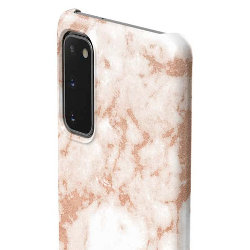 White Rose Gold Marble Galaxy S20 Lite Case