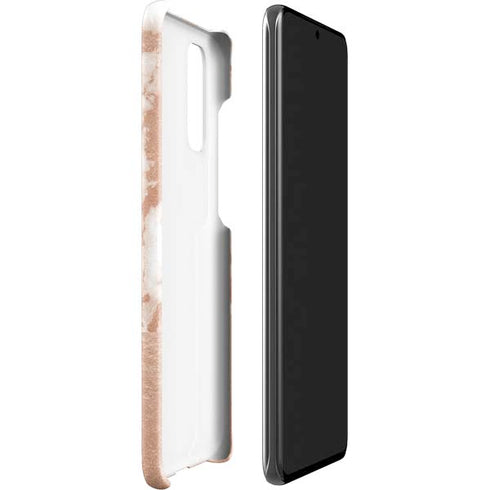 White Rose Gold Marble Galaxy S20 Lite Case
