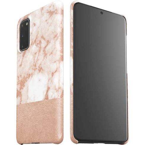 White Rose Gold Marble Galaxy S20 Lite Case