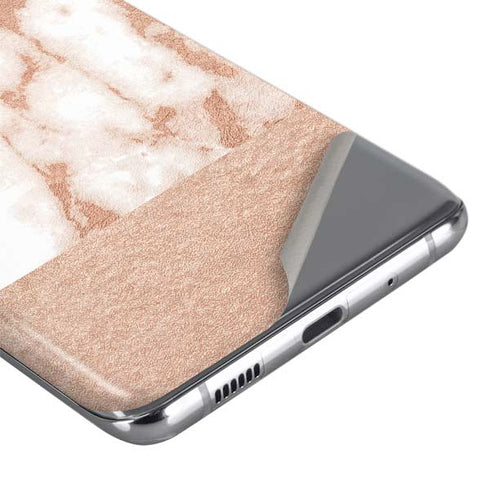 White Rose Gold Marble Galaxy S20 Ultra 5G Skin