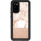 White Rose Gold Marble Galaxy S20 Waterproof Case
