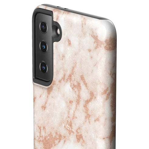 White Rose Gold Marble Galaxy S21 Plus 5G Pro Case
