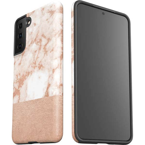 White Rose Gold Marble Galaxy S21 Plus 5G Pro Case