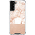 White Rose Gold Marble Galaxy S22 Plus Clear Case
