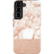 White Rose Gold Marble Galaxy S22 Pro Case