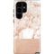 White Rose Gold Marble Galaxy S22 Ultra Pro Case