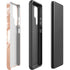 White Rose Gold Marble Galaxy S22 Ultra Pro Case