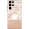 White Rose Gold Marble Galaxy S22 Ultra Skin