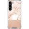 White Rose Gold Marble Galaxy S23 Clear Case