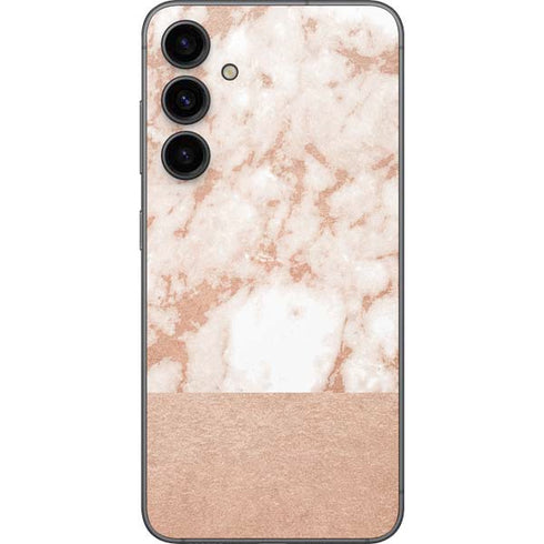 White Rose Gold Marble Galaxy S23 FE Skin